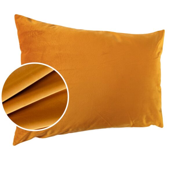 Dekokissen Samt Kissenbezug Sofakissen Dekokissen Kissenhülle mit / ohne Füllkissen 4 Größen – Orange, 30x50cm ohne Füllung