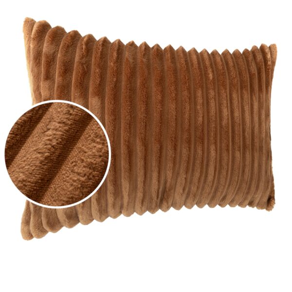 Dekokissen Premium Plüsch Cord Kissenbezug Sofakissen Zierkissen Kissenhülle mit / ohne Füllung – Fuchsrot, 30x50cm ohne Füllung