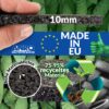 Bautenschutzmatte Gummigranulatmatte Bauschutzmatte Gummigranulat Schwarz Stärke 10/15mm – 600 x 400 x 10mm