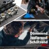Bautenschutzmatte Gummigranulatmatte Bauschutzmatte Gummigranulat Schwarz Stärke 10/15mm – 600 x 400 x 10mm