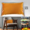 Dekokissen Samt Kissenbezug Sofakissen Dekokissen Kissenhülle mit / ohne Füllkissen 4 Größen – Orange, 30x50cm ohne Füllung