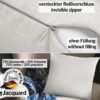 Kissenbezüge Sofakissen Dekokissen Gomera Jacquard Kuschelkissen Zierkissen 4 Größen mit & ohne Füllung Uni Weiß