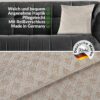 Kissenbezüge Sofakissen Dekokissen Gomera Jacquard Kuschelkissen Zierkissen 4 Größen mit & ohne Füllung Karo Weiß Gold