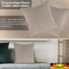 Kissenbezüge Sofakissen Dekokissen Gomera Jacquard Kuschelkissen Zierkissen 4 Größen mit & ohne Füllung Uni Creme