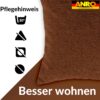 Kissenbezüge Sofakissen Dekokissen Gomera Jacquard Kuschelkissen Zierkissen 4 Größen mit & ohne Füllung Uni Kupfer