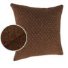 Kissenbezüge Sofakissen Dekokissen Gomera Jacquard Kuschelkissen Zierkissen 4 Größen mit & ohne Füllung Karo Kupfer Silber