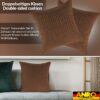 Kissenbezüge Sofakissen Dekokissen Gomera Jacquard Kuschelkissen Zierkissen 4 Größen mit & ohne Füllung Karo Kupfer Silber