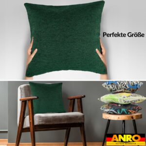 Kissenbezüge Sofakissen Dekokissen Gomera Jacquard Kuschelkissen Zierkissen 4 Größen mit & ohne Füllung Uni Grün