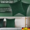 Kissenbezüge Sofakissen Dekokissen Gomera Jacquard Kuschelkissen Zierkissen 4 Größen mit & ohne Füllung Uni Grün
