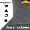 Kissenbezüge Sofakissen Dekokissen Gomera Jacquard Kuschelkissen Zierkissen 4 Größen mit & ohne Füllung Uni Grau