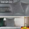 Kissenbezüge Sofakissen Dekokissen Gomera Jacquard Kuschelkissen Zierkissen 4 Größen mit & ohne Füllung Uni Grau