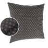 Kissenbezüge Sofakissen Dekokissen Gomera Jacquard Kuschelkissen Zierkissen 4 Größen mit & ohne Füllung Karo Grau Gold