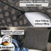Kissenbezüge Sofakissen Dekokissen Gomera Jacquard Kuschelkissen Zierkissen 4 Größen mit & ohne Füllung Karo Grau Gold
