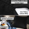Kissenbezüge Sofakissen Dekokissen Gomera Jacquard Kuschelkissen Zierkissen 4 Größen mit & ohne Füllung Uni Schwarz