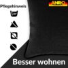 Kissenbezüge Sofakissen Dekokissen Gomera Jacquard Kuschelkissen Zierkissen 4 Größen mit & ohne Füllung Uni Schwarz