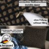 Kissenbezüge Sofakissen Dekokissen Gomera Jacquard Kuschelkissen Zierkissen 4 Größen mit & ohne Füllung Karo Schwarz Gold