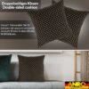 Kissenbezüge Sofakissen Dekokissen Gomera Jacquard Kuschelkissen Zierkissen 4 Größen mit & ohne Füllung Karo Schwarz Gold