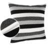 Kissenbezüge Sofakissen Dekokissen Gomera Jacquard Kuschelkissen Zierkissen 4 Größen mit & ohne Füllung Schwarz Weiß