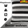Kissenbezüge Sofakissen Dekokissen Gomera Jacquard Kuschelkissen Zierkissen 4 Größen mit & ohne Füllung Schwarz Weiß