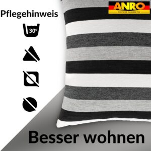 Kissenbezüge Sofakissen Dekokissen Gomera Jacquard Kuschelkissen Zierkissen 4 Größen mit & ohne Füllung Schwarz Weiß