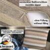Kissenbezüge Sofakissen Dekokissen Gomera Jacquard Kuschelkissen Zierkissen 4 Größen mit & ohne Füllung Kaffee Farben