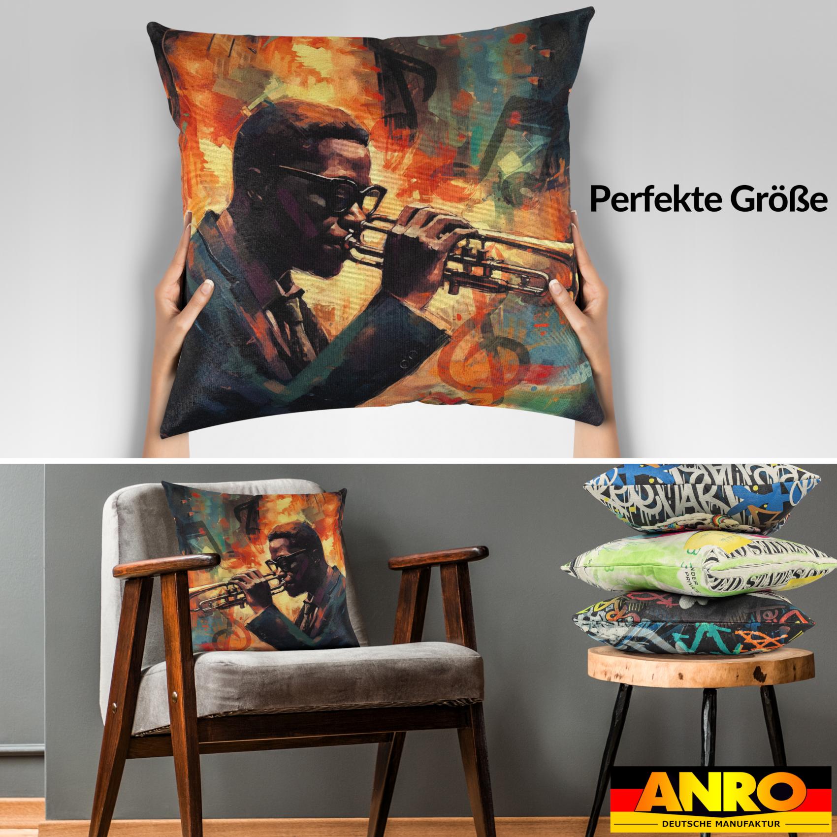 GTPOPA-36_40 Kissenbezug Dekokissen Sofakissen Kissenhülle Zierkissen Pop Art mit und ohne Füllung 40x40cm Jazz