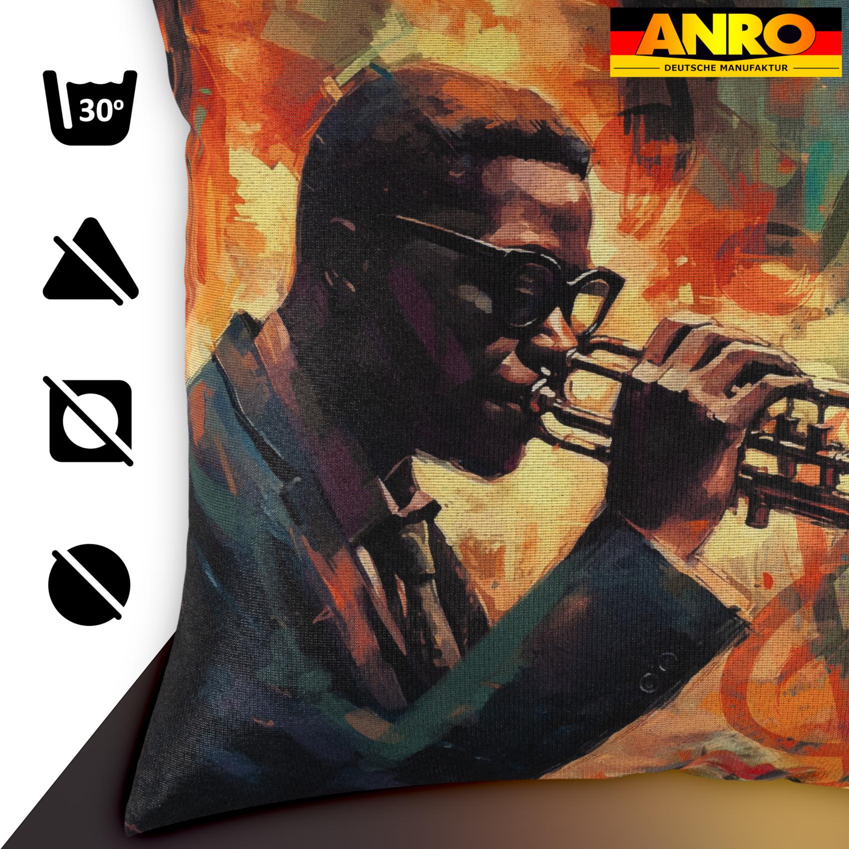GTPOPA-36_50 Kissenbezug Dekokissen Sofakissen Kissenhülle Zierkissen Pop Art mit und ohne Füllung 40x40cm Jazz