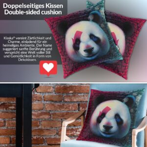 Kissenbezug Dekokissen Sofakissen Kissenhülle Zierkissen Pop Art mit und ohne Füllung 40x40cm Panda