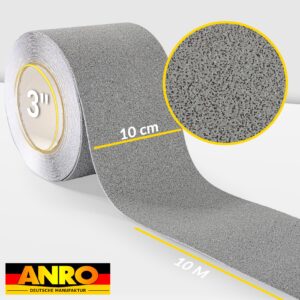 Antirutsch Klebeband selbstklebend Klebestreifen Tape Band rutschfest FixoFlex Breite 5 & 10cm Grau 10m Rolle