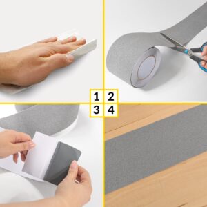 Antirutsch Klebeband selbstklebend Klebestreifen Tape Band rutschfest FixoFlex Breite 5 & 10cm Grau 10m Rolle