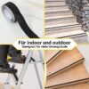 Antirutsch Klebeband selbstklebend Klebestreifen Tape Band rutschfest FixoFlex Breite 5 & 10cm Schwarz 10m Rolle – 5cm x 10m