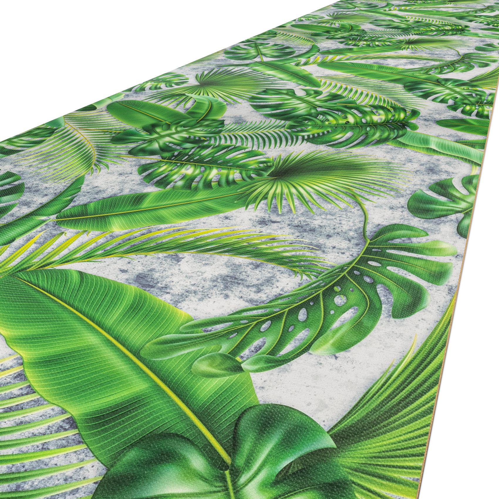 Küchenläufer Küchenteppich Motivdruck Palmenblätter Grün Teppichläufer Läufer Küche rutschfest 100x52cm