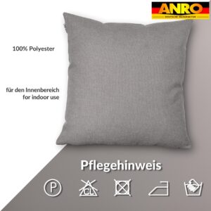 Kissenbezüge Leinenoptik Sofakissen Dekokissen 4 Größen mit & ohne Füllung Graubeige