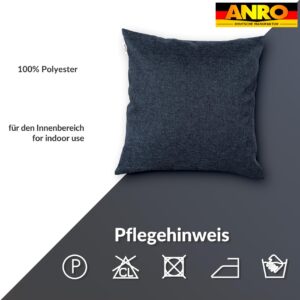 Kissenbezüge Leinenoptik Sofakissen Dekokissen 4 Größen mit & ohne Füllung Jeansblau