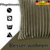 Plüsch Cord Kissen Kissenbezug Sofakissen Big Cord Dekokissen mit & ohne Füllung 4 Größen Olivengrün