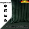 Plüsch Cord Kissen Kissenbezug Sofakissen Big Cord Dekokissen mit & ohne Füllung 4 Größen Smaragd