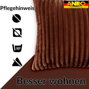 Plüsch Cord Kissen Kissenbezug Sofakissen Big Cord Dekokissen mit & ohne Füllung 4 Größen Kupfer