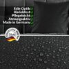 Kunstlederkissen Kissenbezüge Sofakissen Dekokissen Kissenhülle Kunstleder Kissen Lederkissen atmungsaktiv 4 Größen Kumo Schwarz