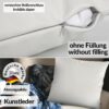 Kunstlederkissen Kissenbezüge Sofakissen Dekokissen Kissenhülle Kunstleder Kissen Lederkissen atmungsaktiv 4 Größen Kumo Weiß
