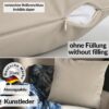 Kunstlederkissen Kissenbezüge Sofakissen Dekokissen Kissenhülle Kunstleder Kissen Lederkissen atmungsaktiv 4 Größen Kumo Beige
