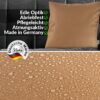 Kunstlederkissen Kissenbezüge Sofakissen Dekokissen Kissenhülle Kunstleder Kissen Lederkissen atmungsaktiv 4 Größen Kumo Safran