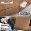 Kunstlederkissen Kissenbezüge Sofakissen Dekokissen Kissenhülle Kunstleder Kissen Lederkissen atmungsaktiv 4 Größen Kumo Safran