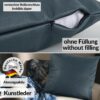 Kunstlederkissen Kissenbezüge Sofakissen Dekokissen Kissenhülle Kunstleder Kissen atmungsaktiv Lederkissen 4 Größen Kumo Grünblau
