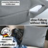 Kunstlederkissen Kissenbezüge Sofakissen Dekokissen Kissenhülle Kunstleder Kissen Lederkissen atmungsaktiv 4 Größen Kumo Hellgrau
