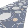 Teppich Küchenläufer Teppichläufer Läufer Flur abwischbar PVC Mirza Cerchi Grau 48cm Breit