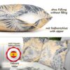 Mikrofaser Dekokissen Velours Kissenbezug Sofakissen Kissenhülle mit & ohne Füllung – Palm Beige
