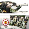 Mikrofaser Dekokissen Velours Kissenbezug Sofakissen Kissenhülle mit & ohne Füllung – Jungle Black