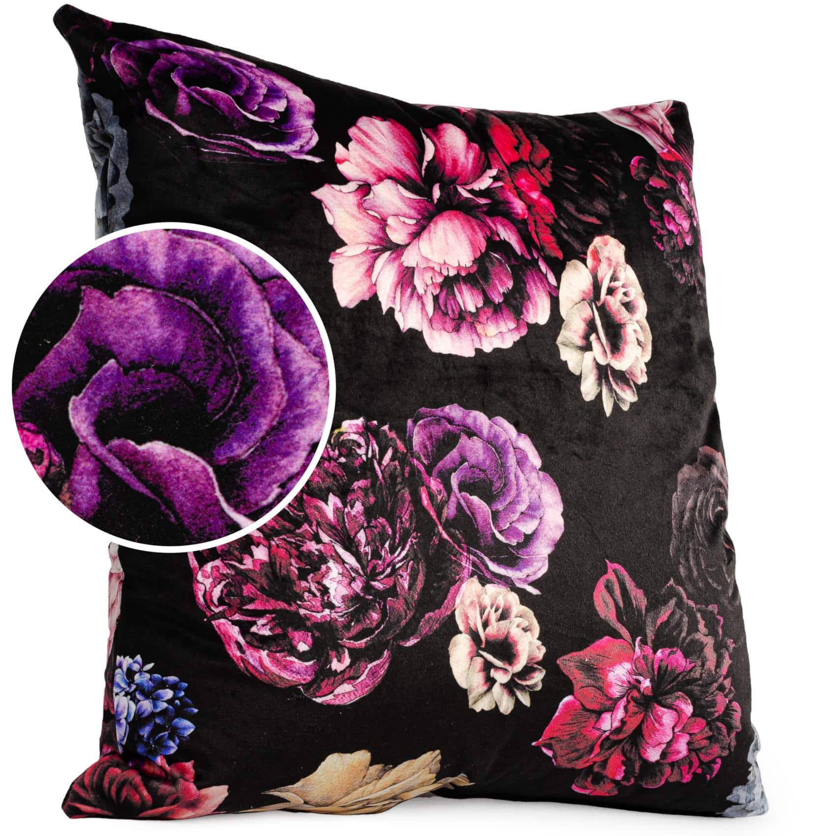 GT8884-10_10 Mikrofaser Dekokissen Velours Kissenbezug Sofakissen Kissenhülle mit & ohne Füllung – Pionies