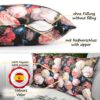 Mikrofaser Dekokissen Velours Kissenbezug Sofakissen Kissenhülle mit & ohne Füllung – Rosen Schwarz