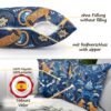 Mikrofaser Dekokissen Velours Kissenbezug Sofakissen Kissenhülle mit & ohne Füllung – Jungle Blue